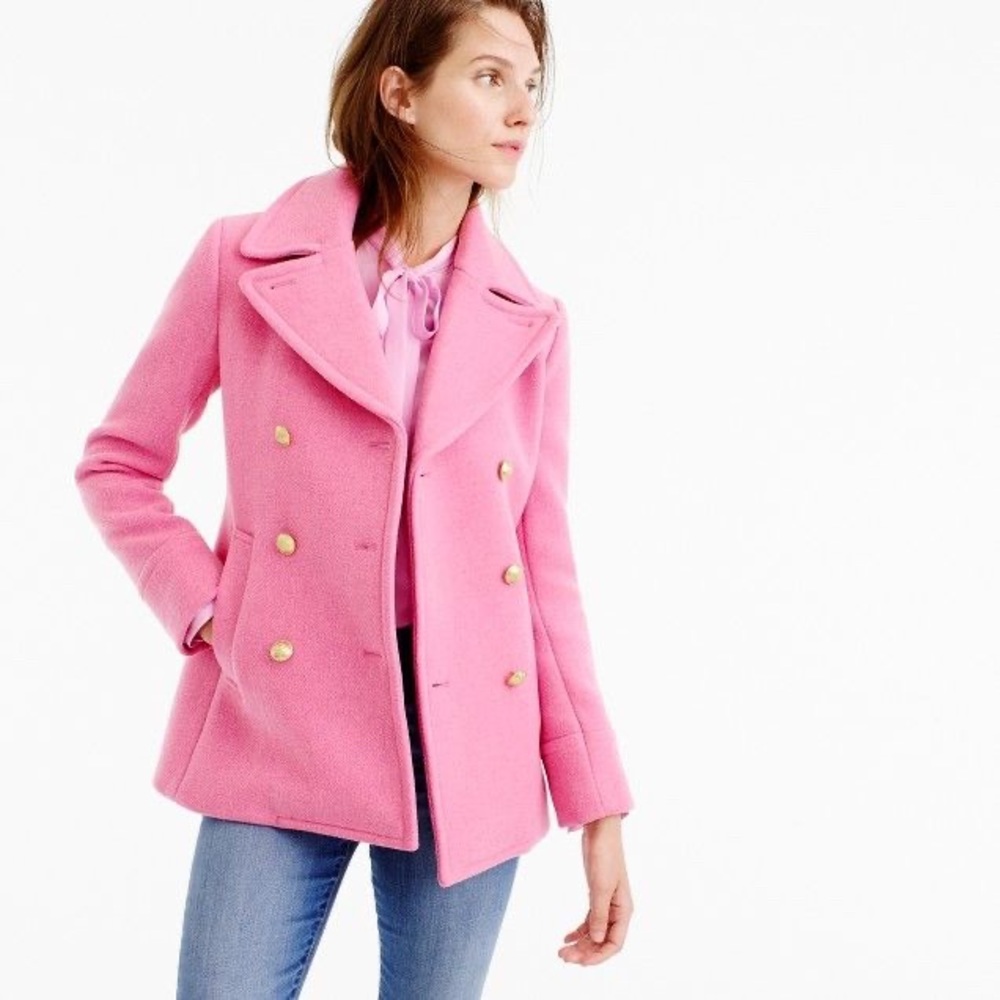 J.Crew Fushia Pink Peacoat Size 0